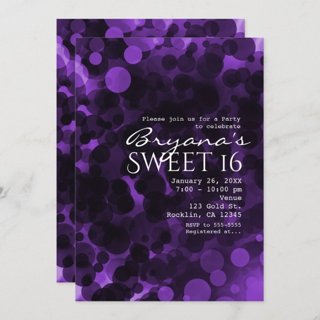 Invitation Cartons d'invitation de fête moderne chic points v (Devant / Derrière)