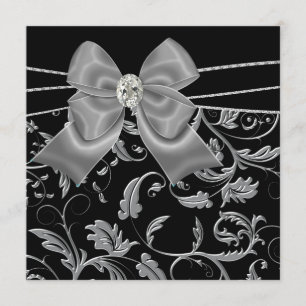 Invitation Cartons d'invitation de fête toutes occasions Noir