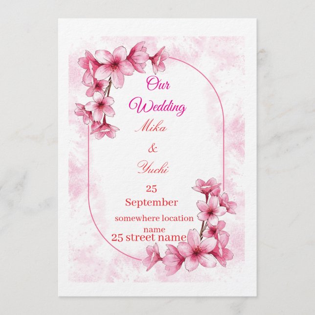 Invitation Cartons d'invitation de mariage (Devant)
