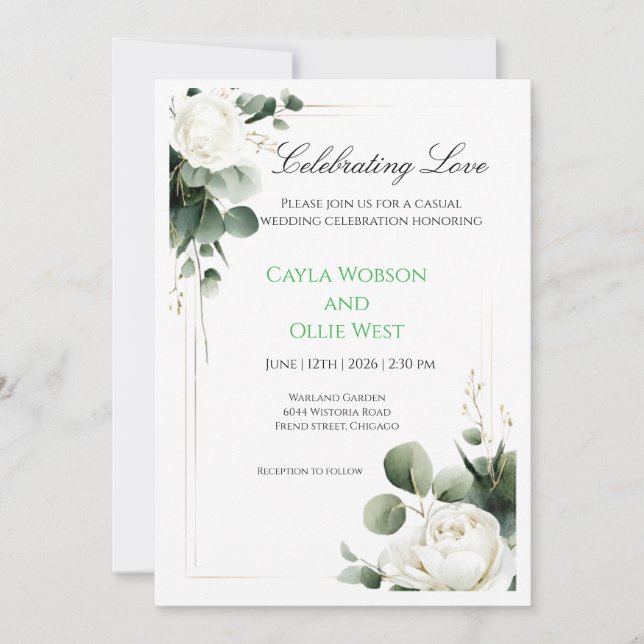 Invitation Cartons d'invitation de mariage (Devant)
