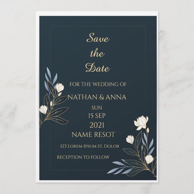 Invitation Cartons d'invitation de mariage (Devant)
