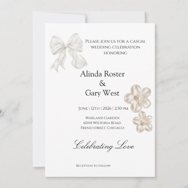 Invitation Cartons d'invitation de mariage (Devant)