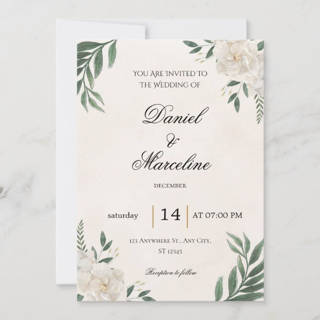 Invitation Cartons d'invitation de mariage (Devant)