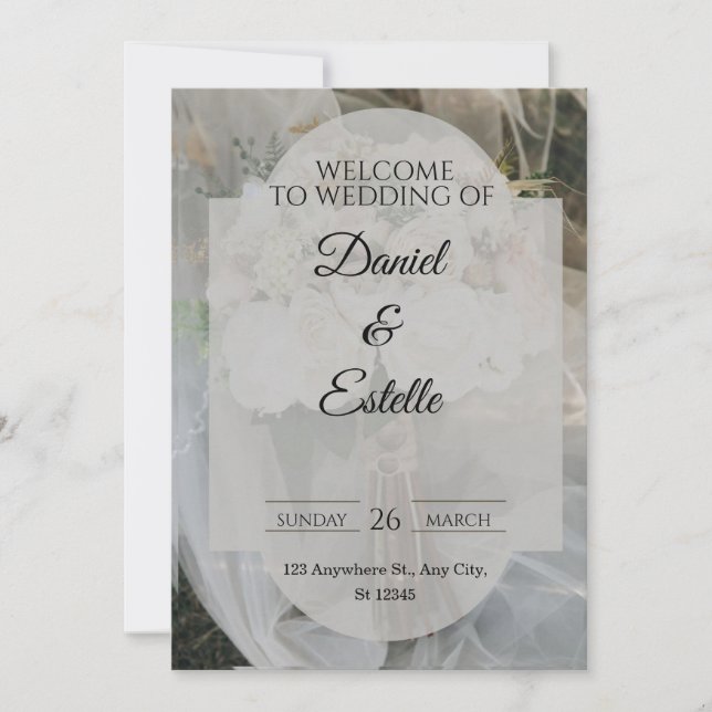 Invitation  Cartons d'invitation de mariage  (Devant)