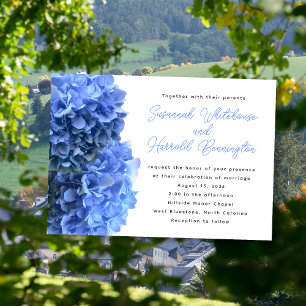 Invitation Cartons d'invitation de mariage à fleurs bleues