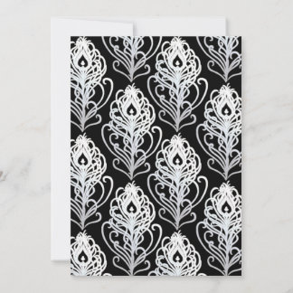 Invitation Cartons d'invitation de mariage à plume de paon bl