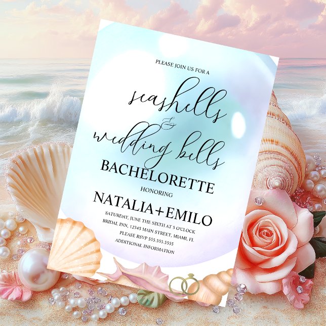 Invitation Cartons d'invitation de mariage à thème coquillage (Créateur téléchargé)