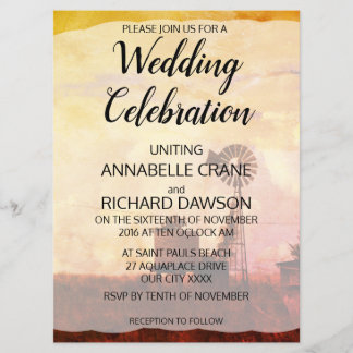 Invitation Cartons d'invitation de mariage country Outback Au