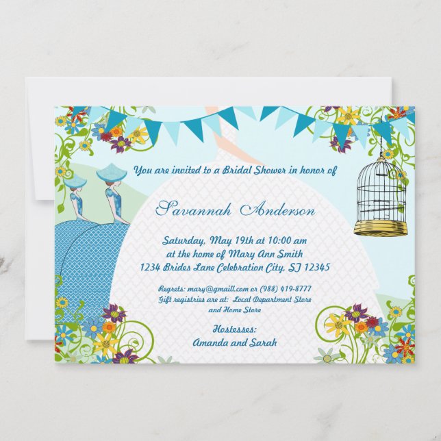 Invitation Cartons d'invitation de mariage de jardin de cage  (Devant)