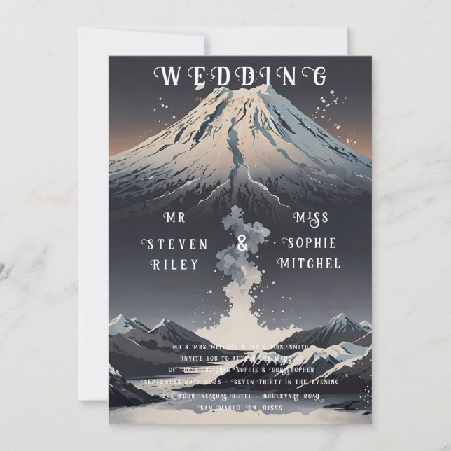 Invitation Cartons d'invitation de mariage Elegant Volcan de  (Devant)