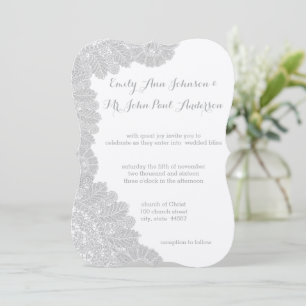 Invitation Cartons d'invitation de mariage en dentelle vintag