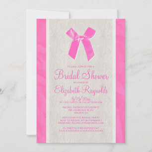 Invitation Cartons d'invitation de mariage en lin rose clair