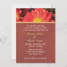 Cartons d'invitation de mariage fleur marguerite d
