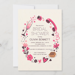 Invitation Cartons d'invitation de mariage floral rose