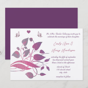 Invitation Cartons d'invitation de mariage floraux d'orchidée