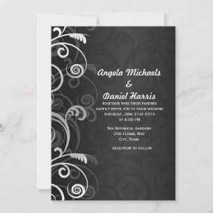 Invitation Cartons d'invitation de mariage floraux modernes n