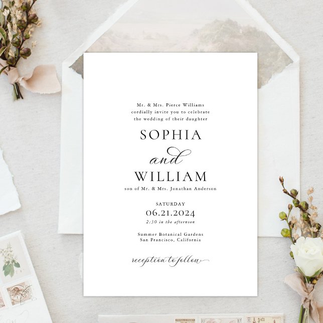 Invitation Cartons d'invitation de mariage formels avec formu (Créateur téléchargé)