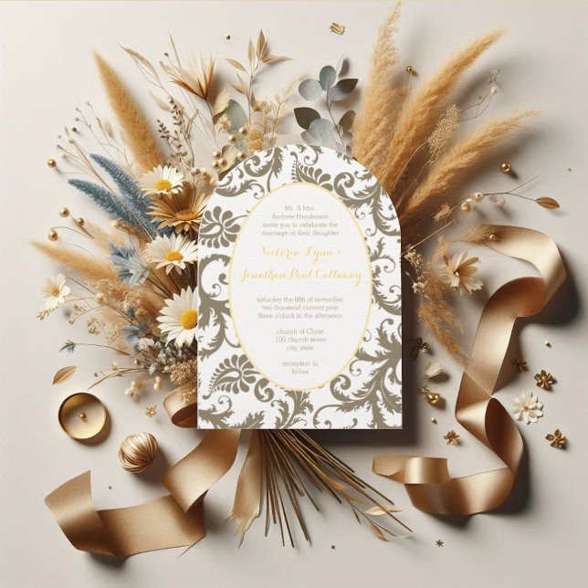 Invitation Cartons d'invitation de mariage gris charbon et ja (Créateur téléchargé)