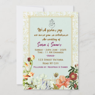 Invitation Cartons d'invitation de mariage indien 