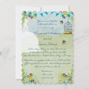Invitation Cartons d'invitation de mariage jardin blond pâle