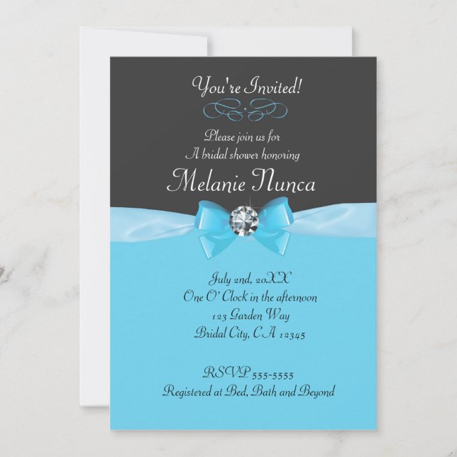 Invitation Cartons d'invitation de mariage noir pour la marié (Devant)