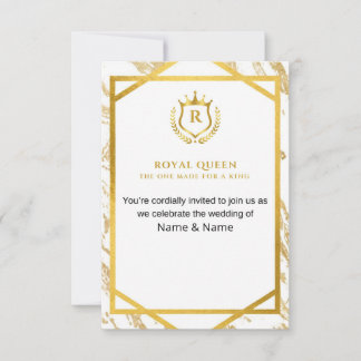 Invitation Cartons d'invitation de mariage Royal Queen Made f