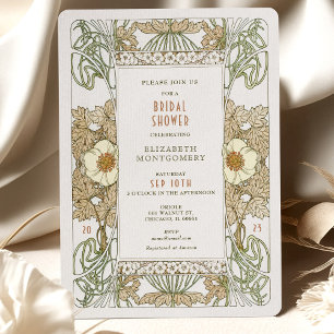 Invitation Cartons d'invitation de mariage vintage Art Nouvea