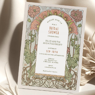 Invitation Cartons d'invitation de mariage vintage Art Nouvea