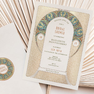 Invitation Cartons d'invitation de mariage vintage Art Nouvea