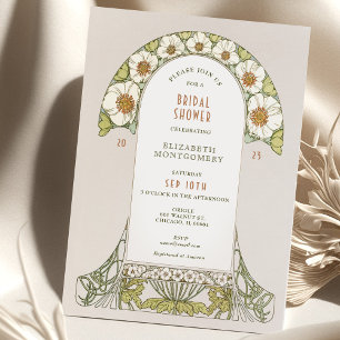 Invitation Cartons d'invitation de mariage vintage Art Nouvea
