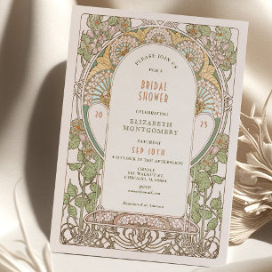 Invitation Cartons d'invitation de mariage vintage Art Nouvea