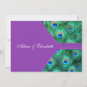 Invitation Cartons d'invitation de mariage Violet Purple Paon