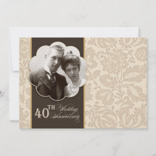 Invitation Cartons d'invitation de photos pour les 40 ans de 