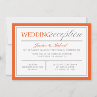 Invitation Cartons d'invitation de réception de mariage moder