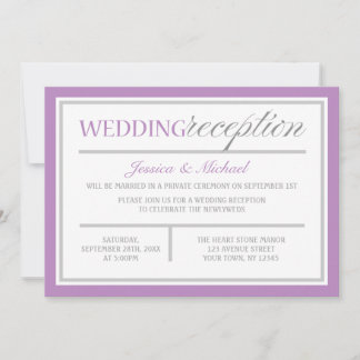 Invitation Cartons d'invitation de réception de mariage moder
