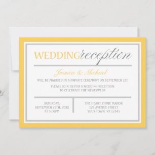 Invitation Cartons d'invitation de réception de mariage moder