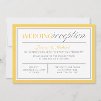 Invitation Cartons d'invitation de réception de mariage moder