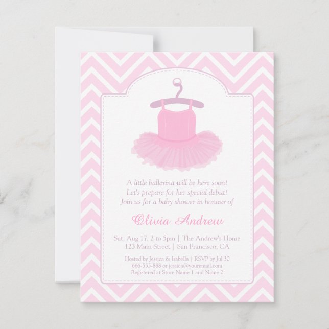 Invitation Cartons d'invitation élégants pour Baby Shower de  (Devant)