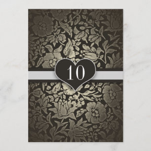 Invitation Cartons d'invitation en damas pour les 10 ans de m