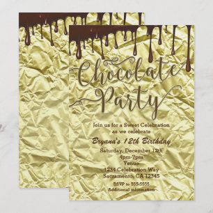 Invitation Cartons d'invitation en faux papier d'aluminium do