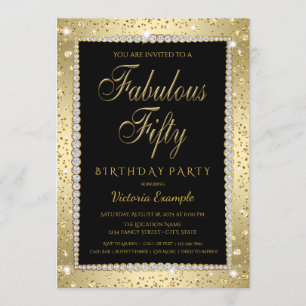 Invitation Cartons d'invitation Fabulous 50 pour fête d'anniv