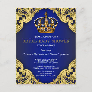 Invitation Cartons d'invitation Fancy Prince pour Baby Shower