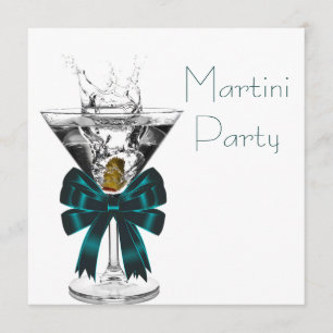 Invitation Cartons d'invitation Fête Martini Verre à Martini