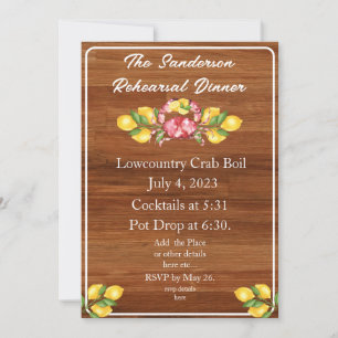 Invitation Cartons d'invitation Lowcountry aux citrons jaunes