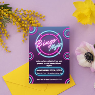 Invitation Cartons d'invitation modernes violets et bleus pou