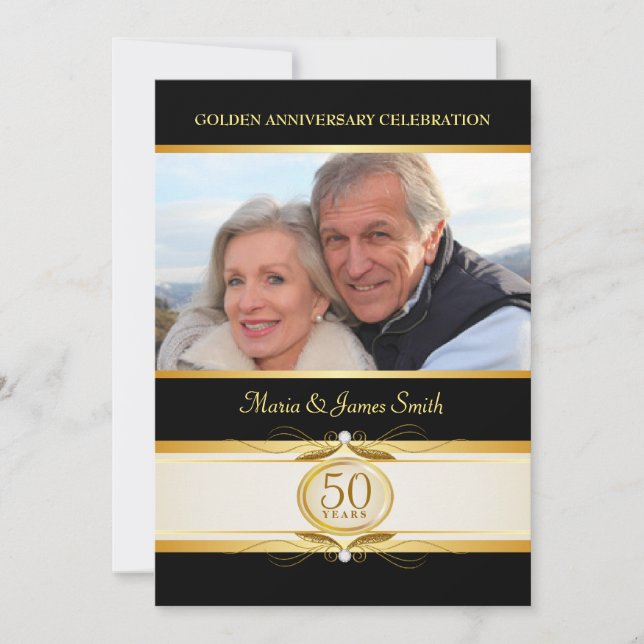 Invitation Cartons d'invitation Monogramme 50e anniversaire G (Devant)
