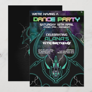 Invitation Cartons d'invitation Nova Dragon Glow Party