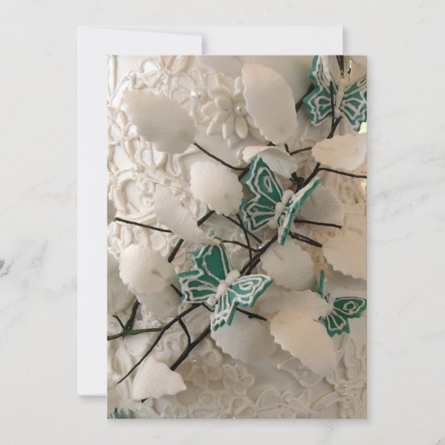 Invitation Cartons d'invitation papillons verts (Devant)