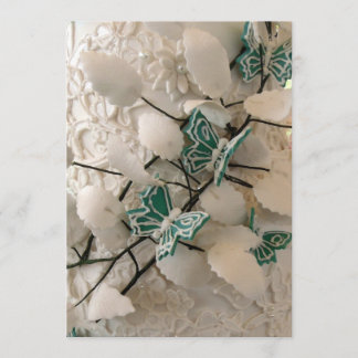 Invitation Cartons d'invitation papillons verts