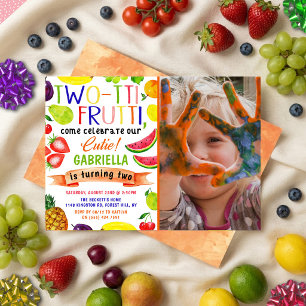 Invitation Cartons d'invitation photo pour le 2e anniversaire